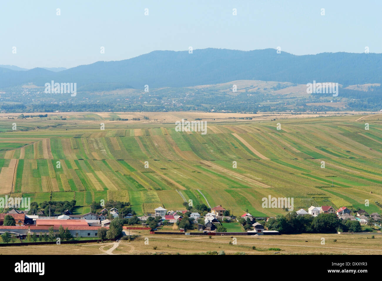 idyllic rural scenery around Targu Neamt in Romania Stock Photo