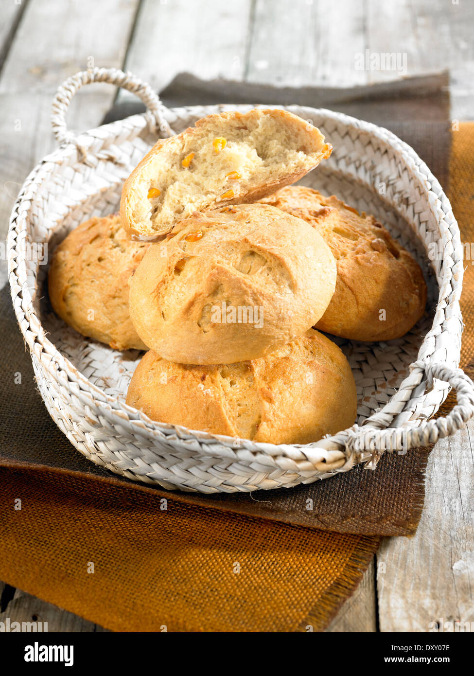 sweetcorn-bread-buns-stock-photo-alamy
