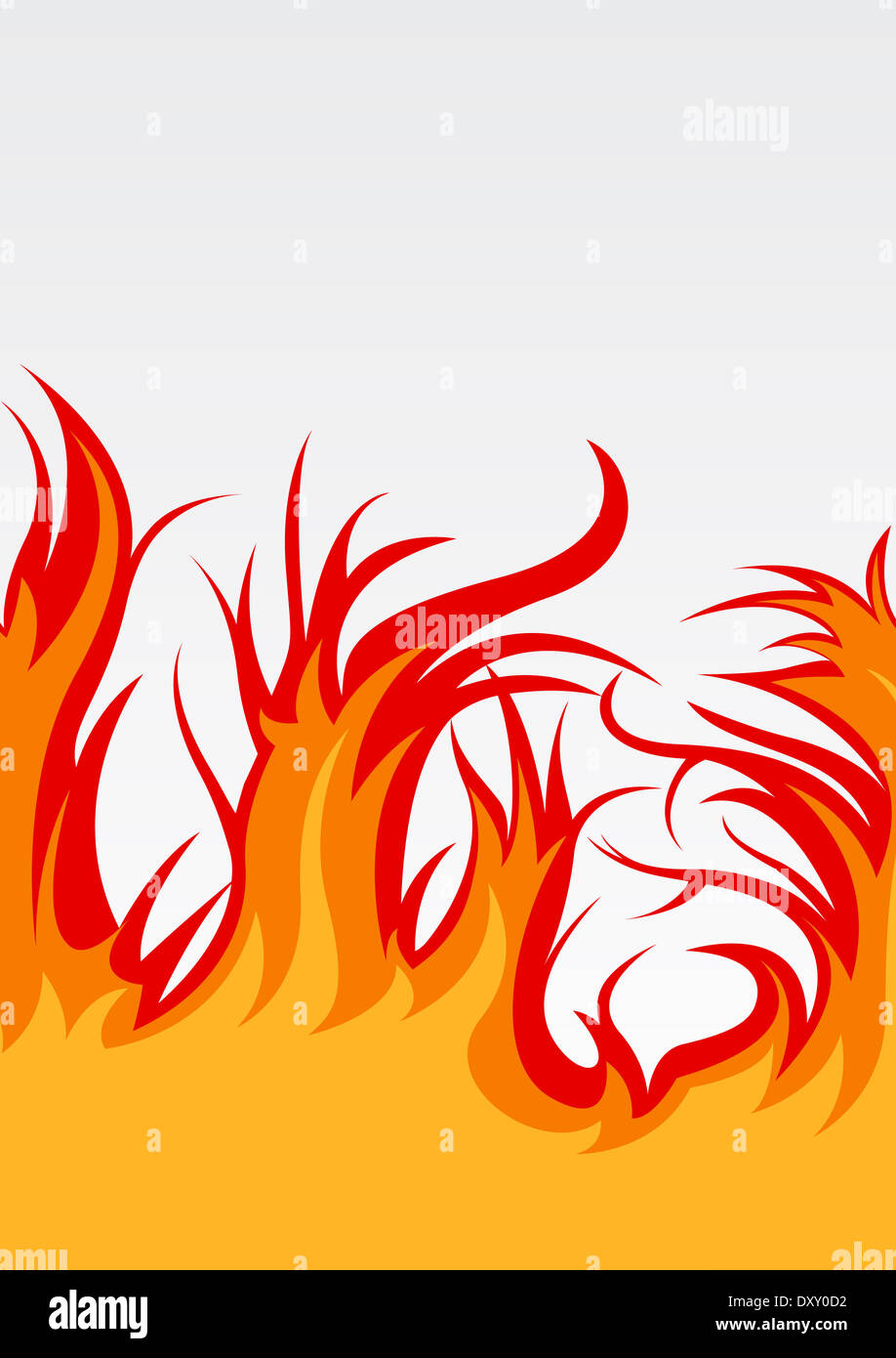 Vector background with fire; clip-art Stock Photo - Alamy