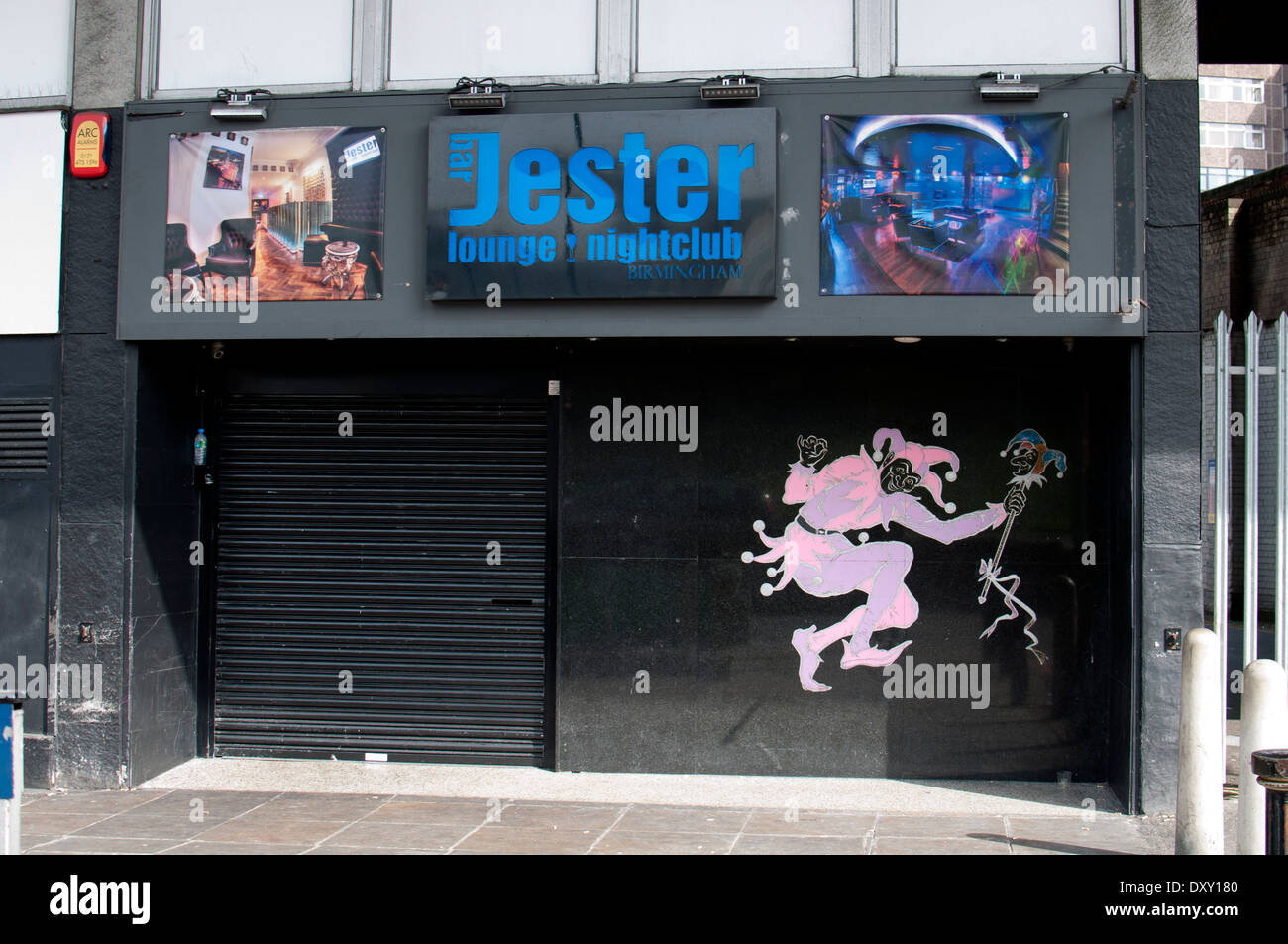 Gay Village, Birmingham, UK. Jester bar and nightclub. Stock Photo