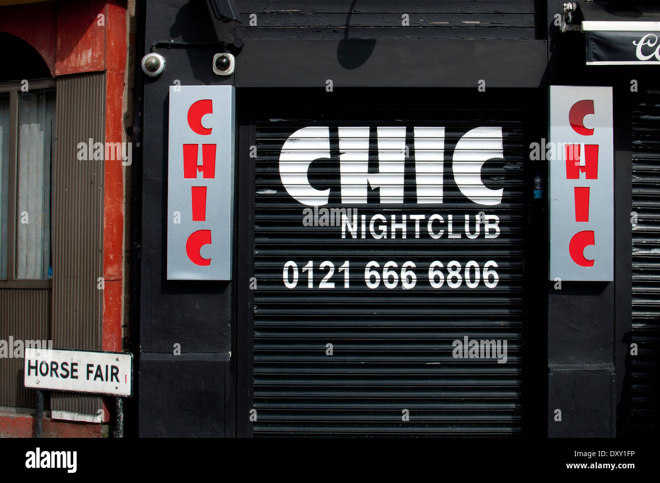 Gay Village, Birmingham, UK. Chic nightclub. Stock Photo