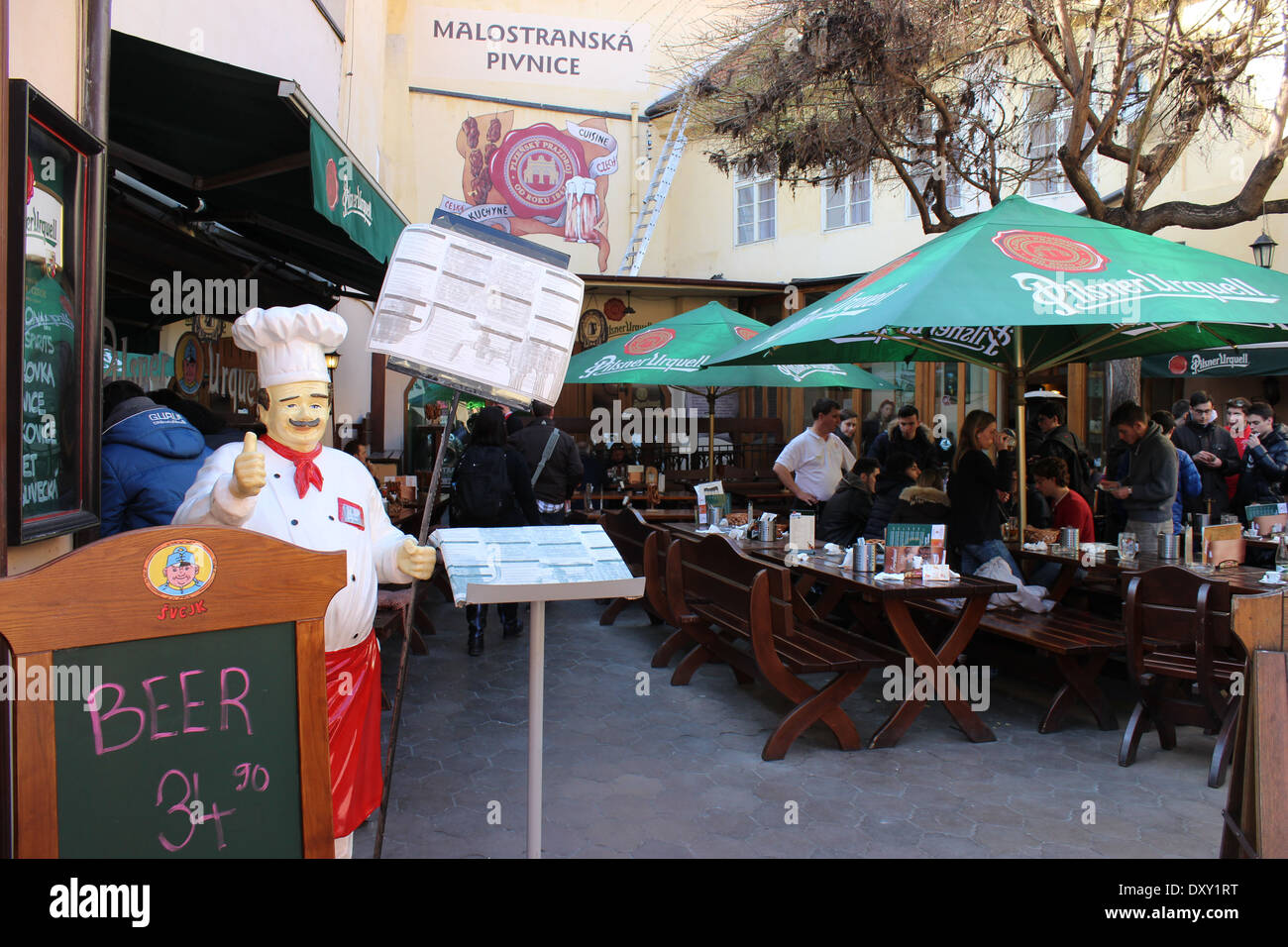 A beer garden/bar near the Kafka Museum in the Lesser Town (Mala Strana) district of central