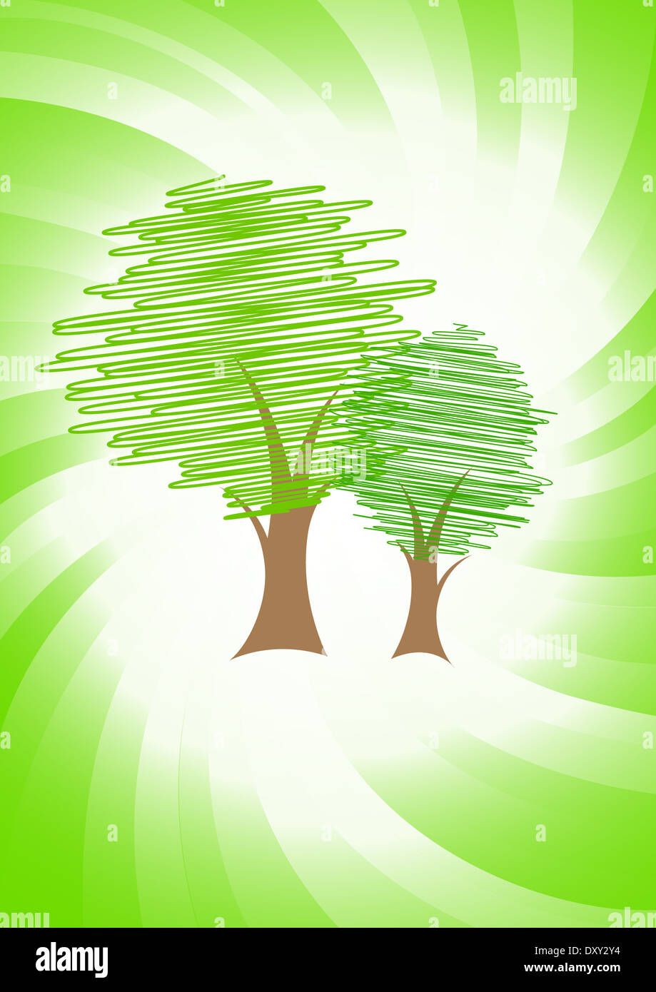 Vector green concept; clip-art Stock Photo