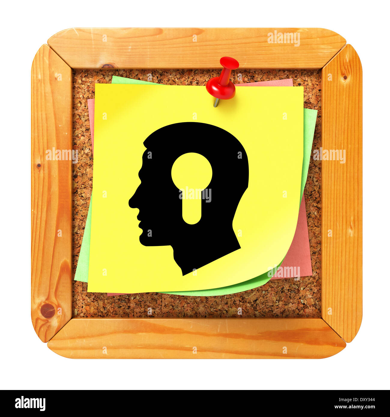 Psychological Concept - Sticker on Message Board. Stock Photo