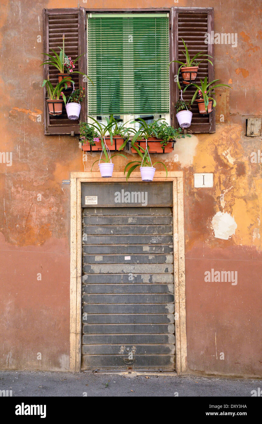 Roman window Roma Italy n 2 Stock Photo