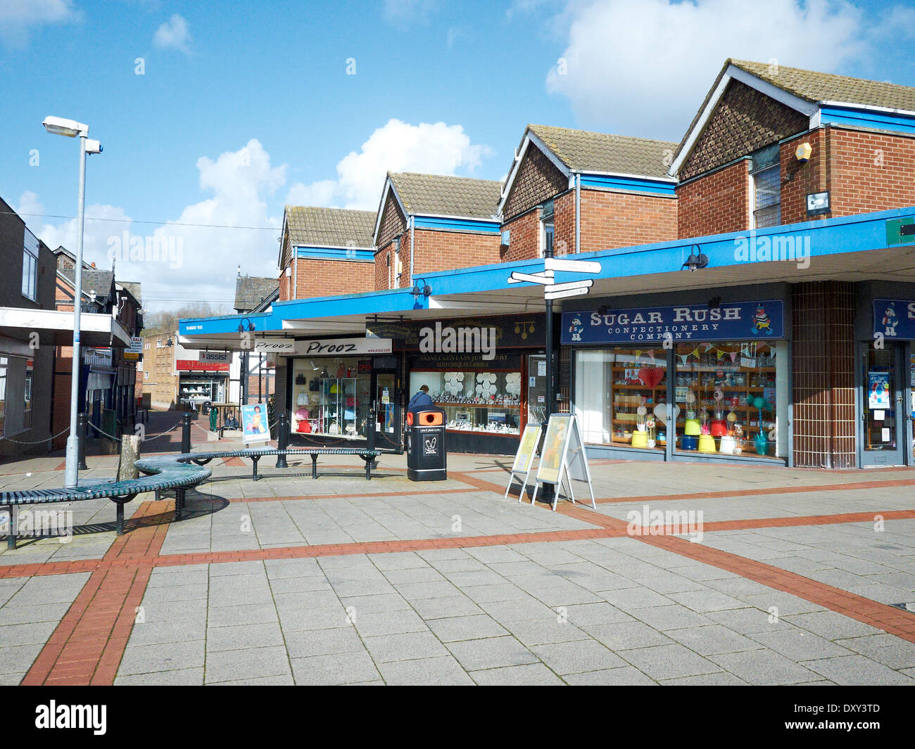 A deserted Weaver Square Shopping centre in Northwich Cheshire UK Stock
