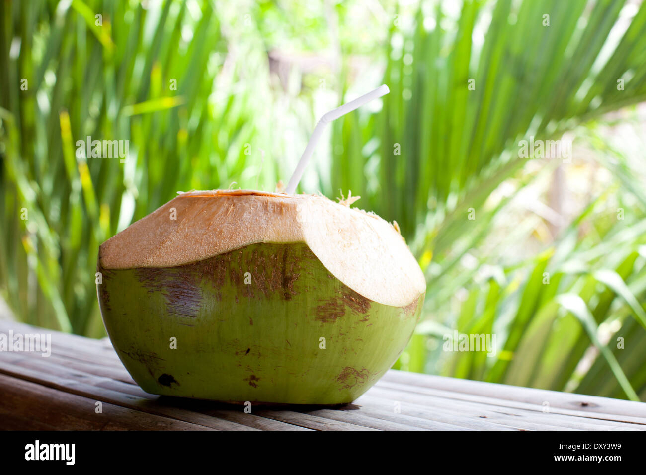 Fresh coconut water, tasty milk Stock Photo