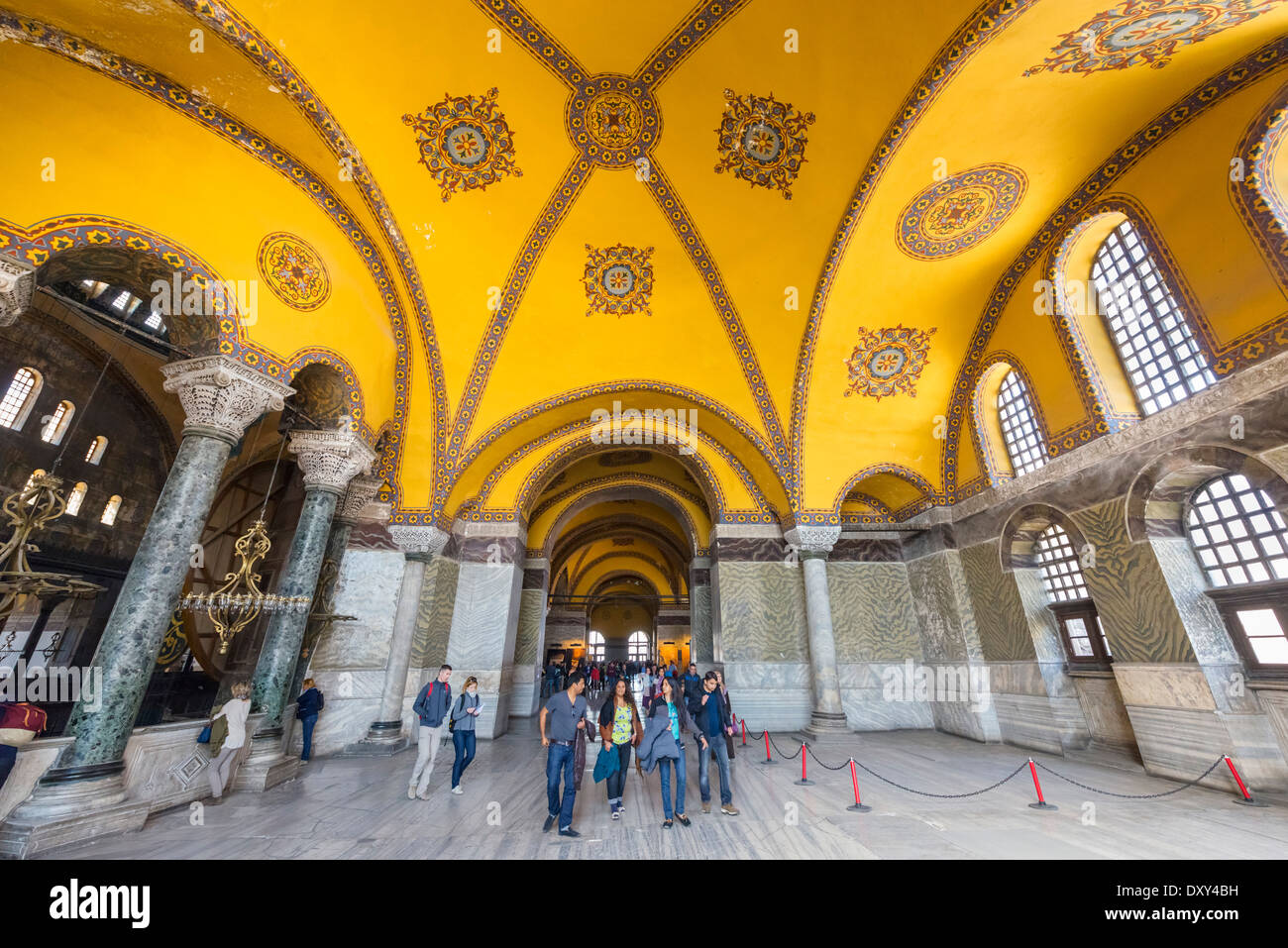 The Upper North Gallery in Hagia Sophia (Aya Sofya), Sultanahmet district, Istanbul,Turkey Stock Photo