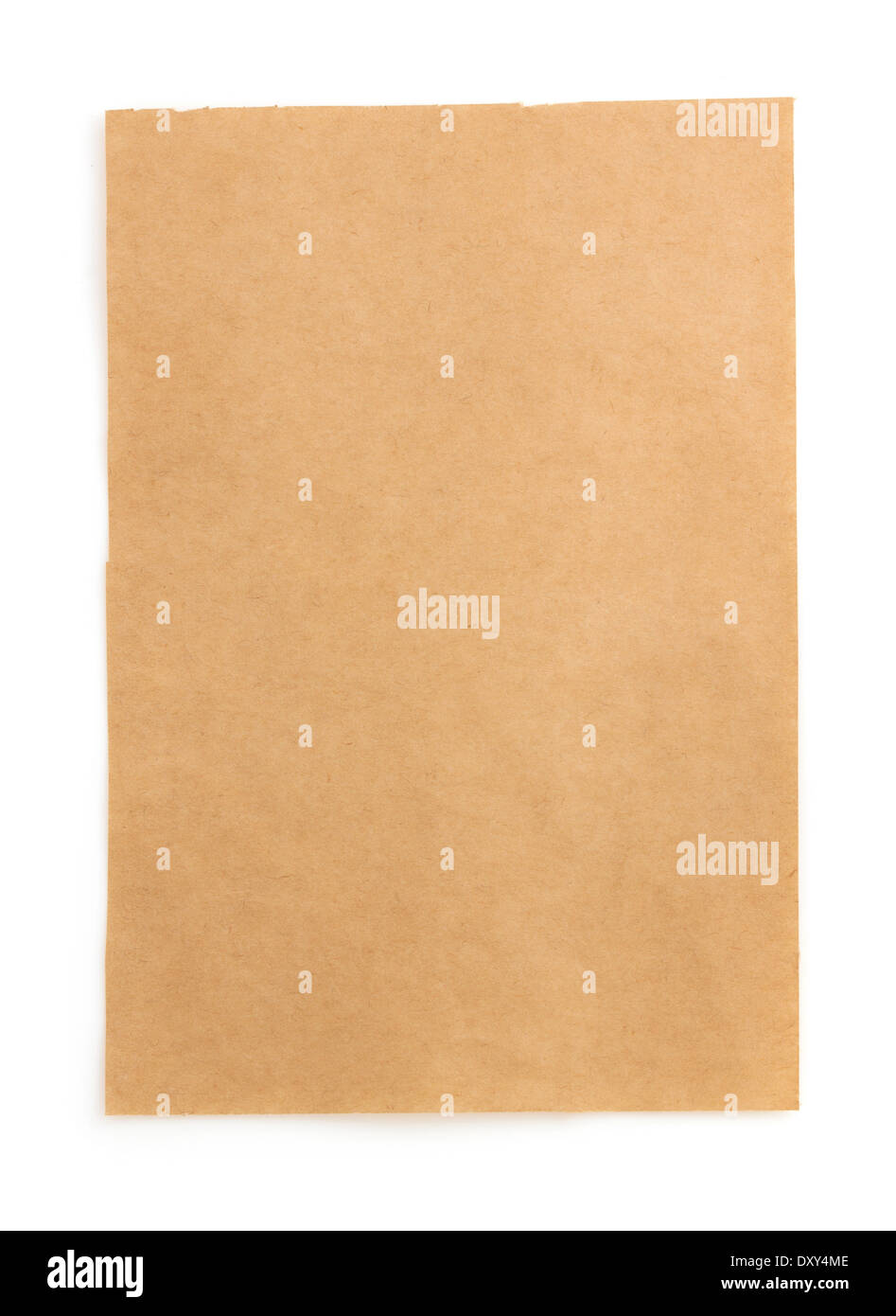 brown paper isolated on white background Stock Photo