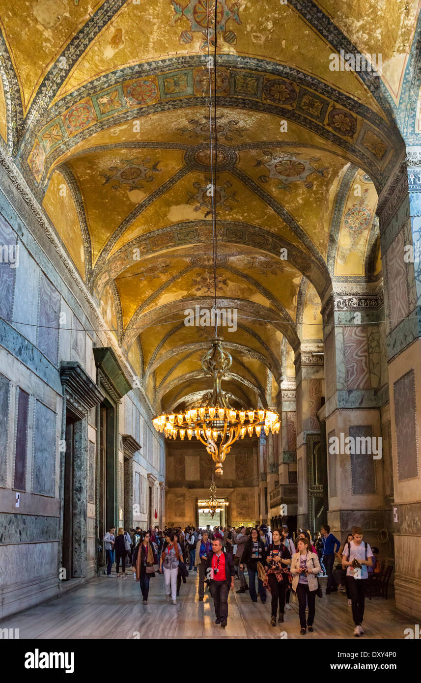 The Inner Narthex in Hagia Sophia (Aya Sofya), Sultanahmet district, Istanbul,Turkey Stock Photo
