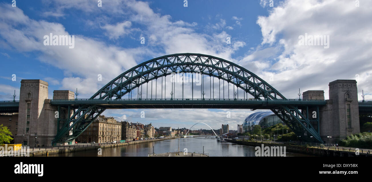 A view of the Tyne Bridge in Newcastle Stock Photo