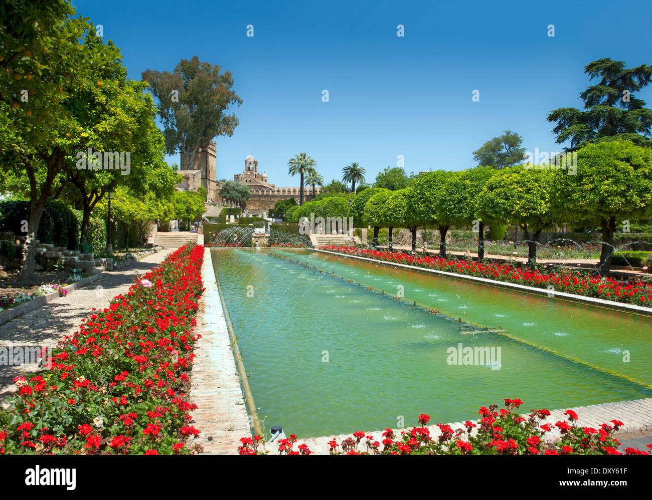 Alcázar de los Reyes Cristianos, Cordoba,Andalucia,Spain. Stock Photo