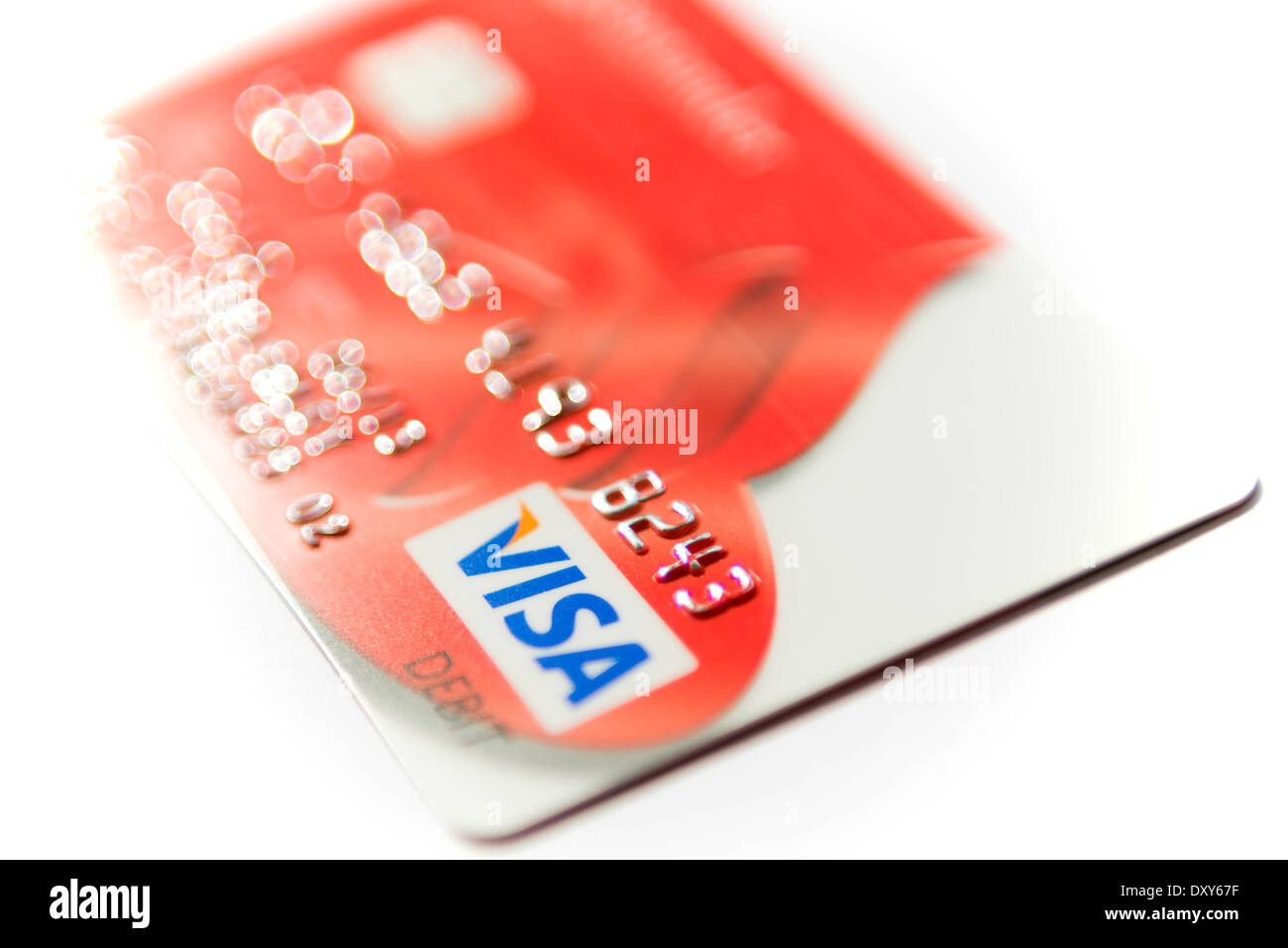 Visa debit card close up Stock Photo
