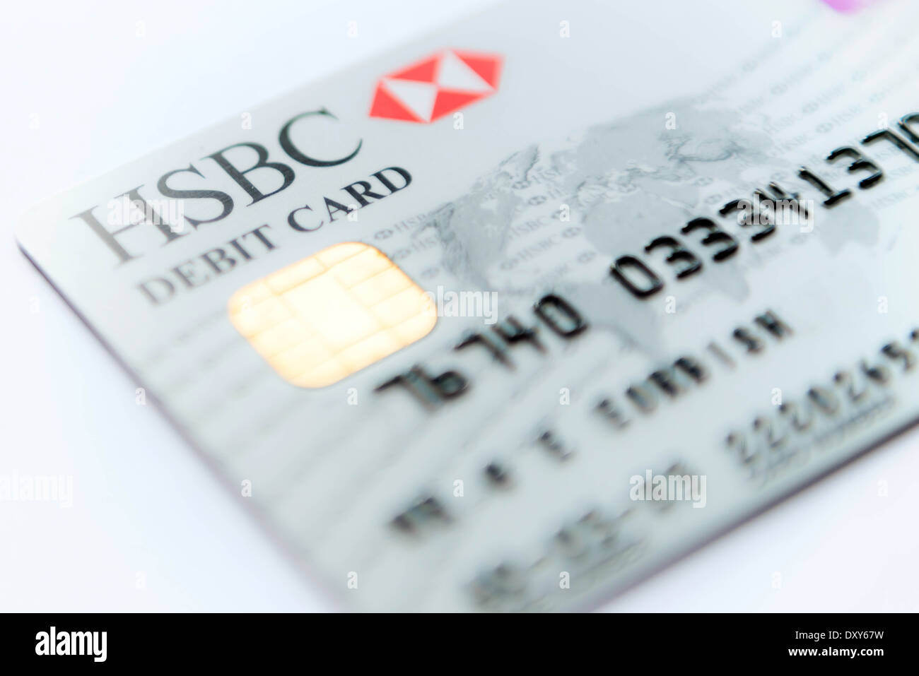 HSBC bank debit card - close up Stock Photo