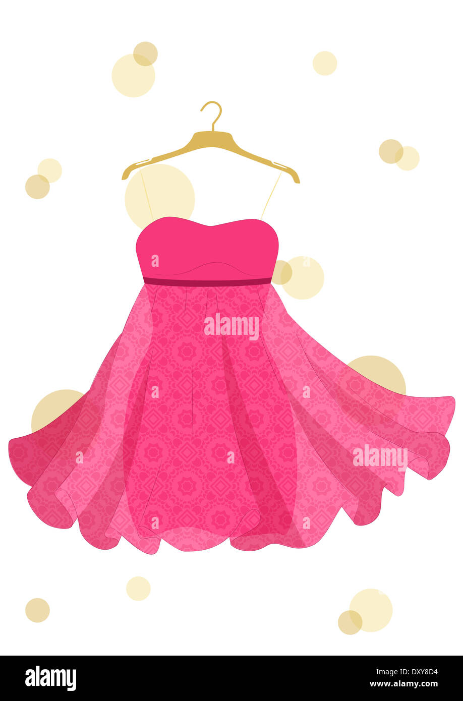 beautiful pink dress isolated on white background Stock Photo - Alamy