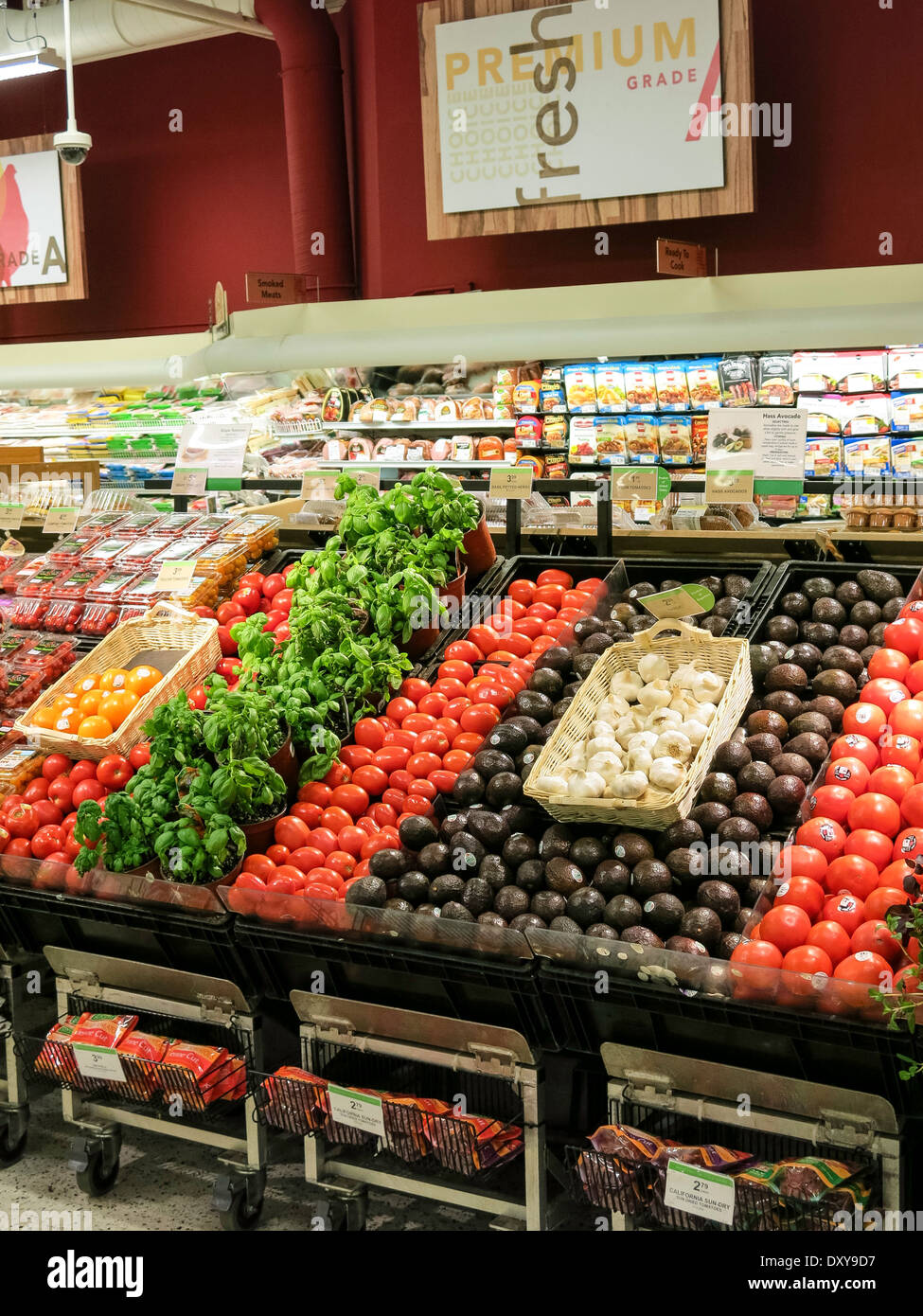 Fresh Produce Section, Publix Super Market in Tampa, Florida Stock