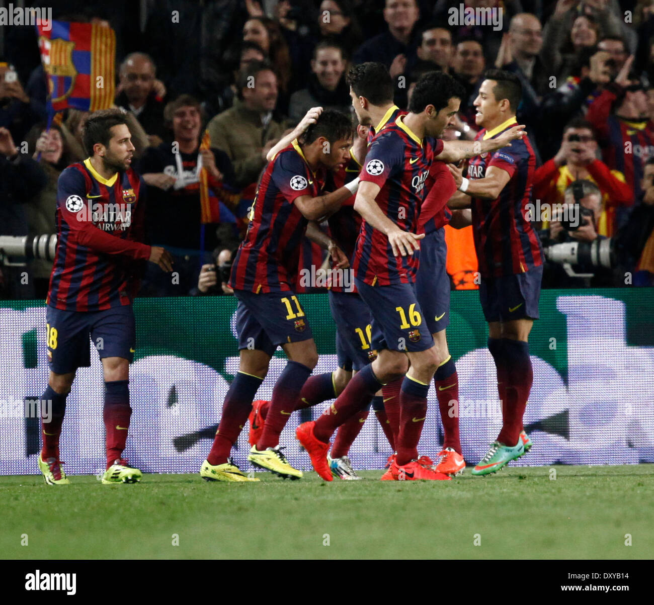 neymar-barcelona-2014-champions-league-hi-res-stock-photography-and