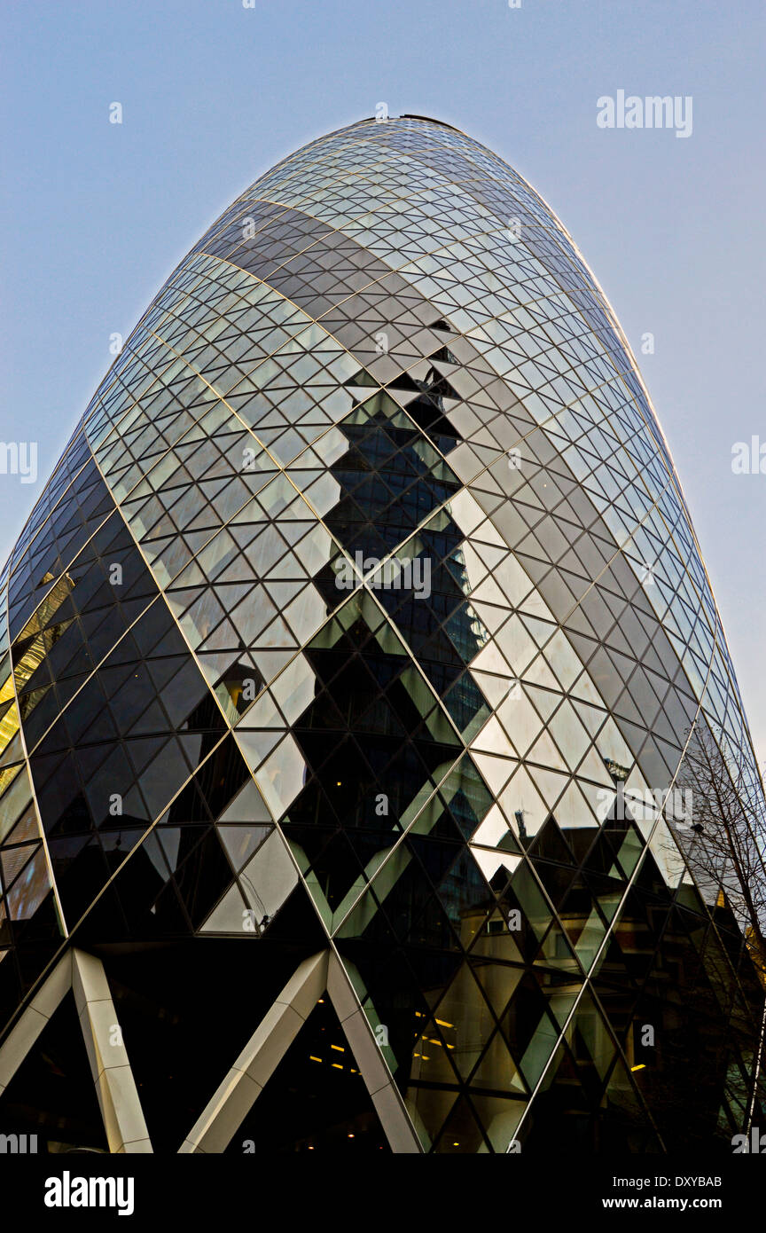 30 St Mary Axe (the Gherkin,Swiss Re Building),City of London,London,England,United Kingdom Stock Photo