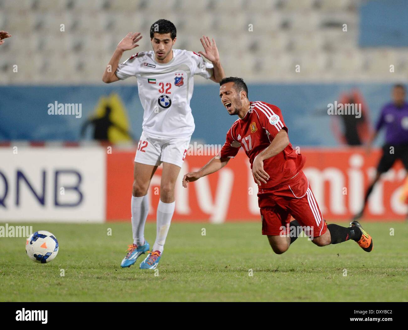 Kuwait City, Kuwait. 1st Apr, 2014. Ahmad al saqar (L) of Kuwait