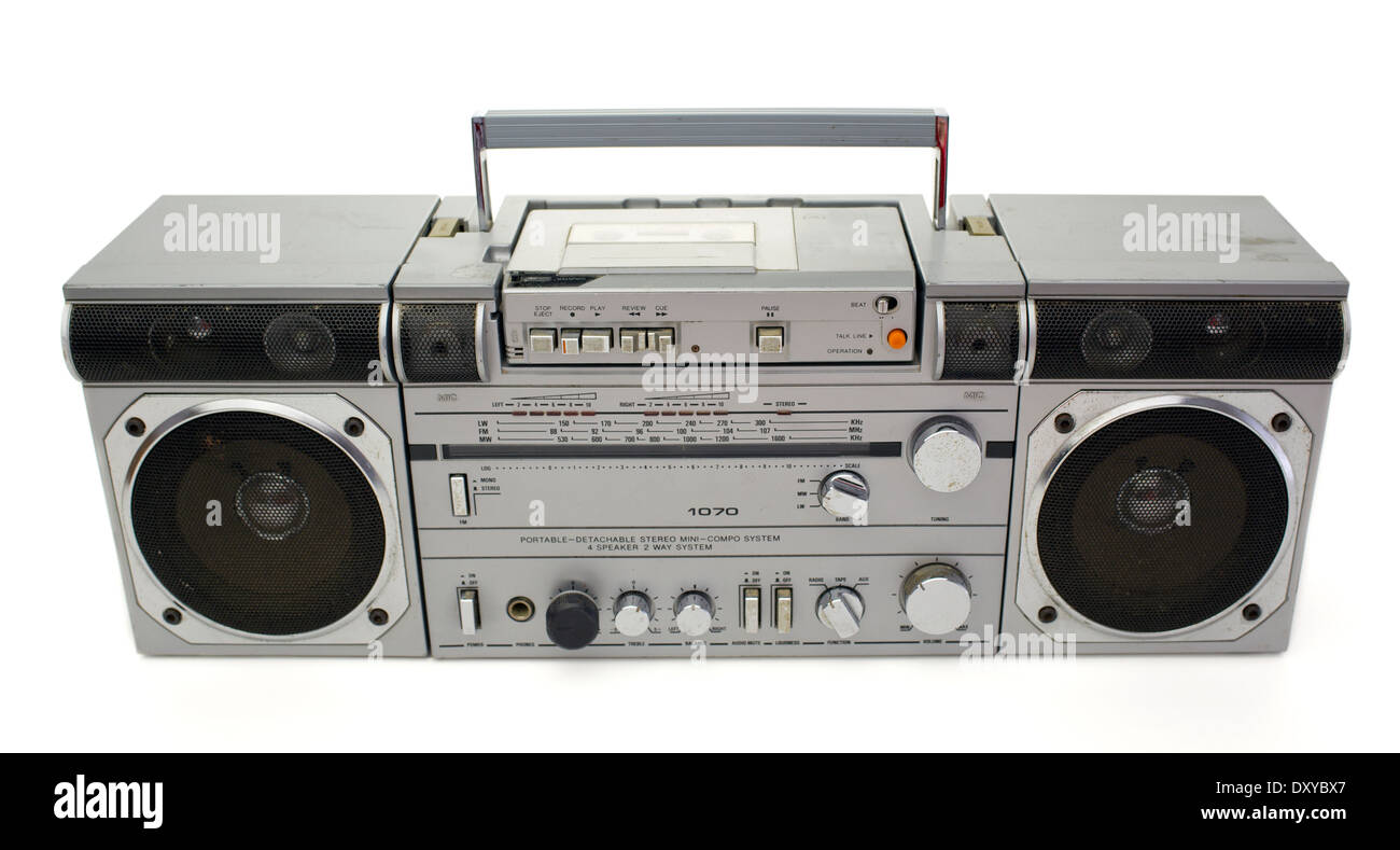 a fantastic looking retro ghetto blaster radio Stock Photo - Alamy