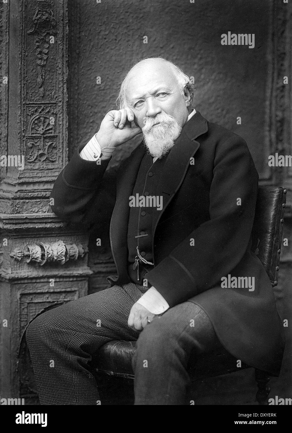 ROBERT BROWNING (1812-1889) English poet and playwright about 1888 Stock Photo