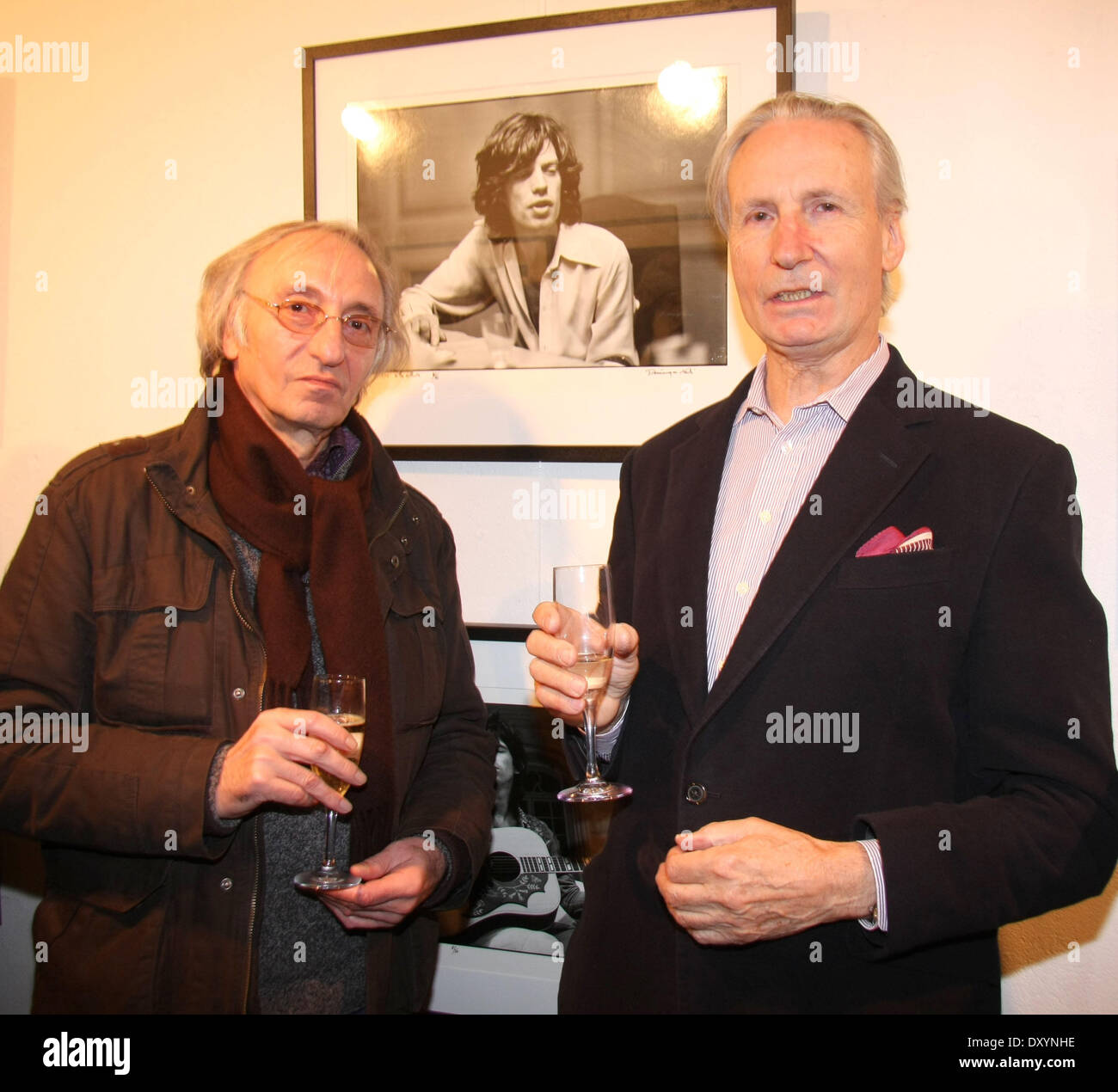 Brown Sugar on Main Street: Unseen Images of The Rolling Stones private viewing session at the Zebra Gallery Featuring: Dominique Tarle,Peter Webb Where: London United Kingdom When: 22 Nov 2012 Stock Photo