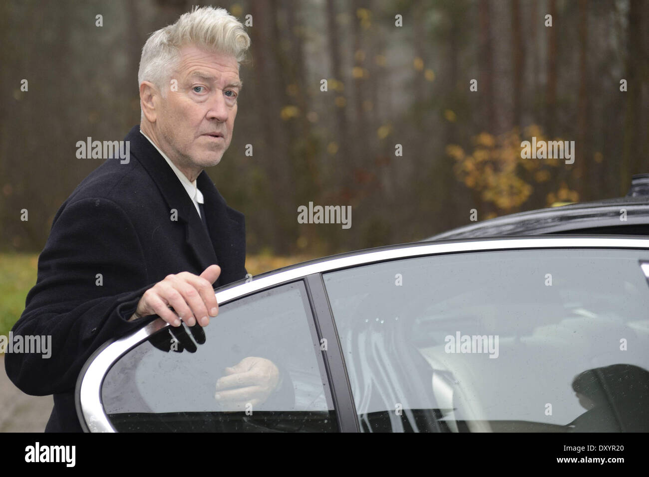 David Lynch visits an abandoned German explosives factory in Poland Featuring: David Lynch Where: Bydgoszcz Poland When: 24 Nov 2012 Stock Photo