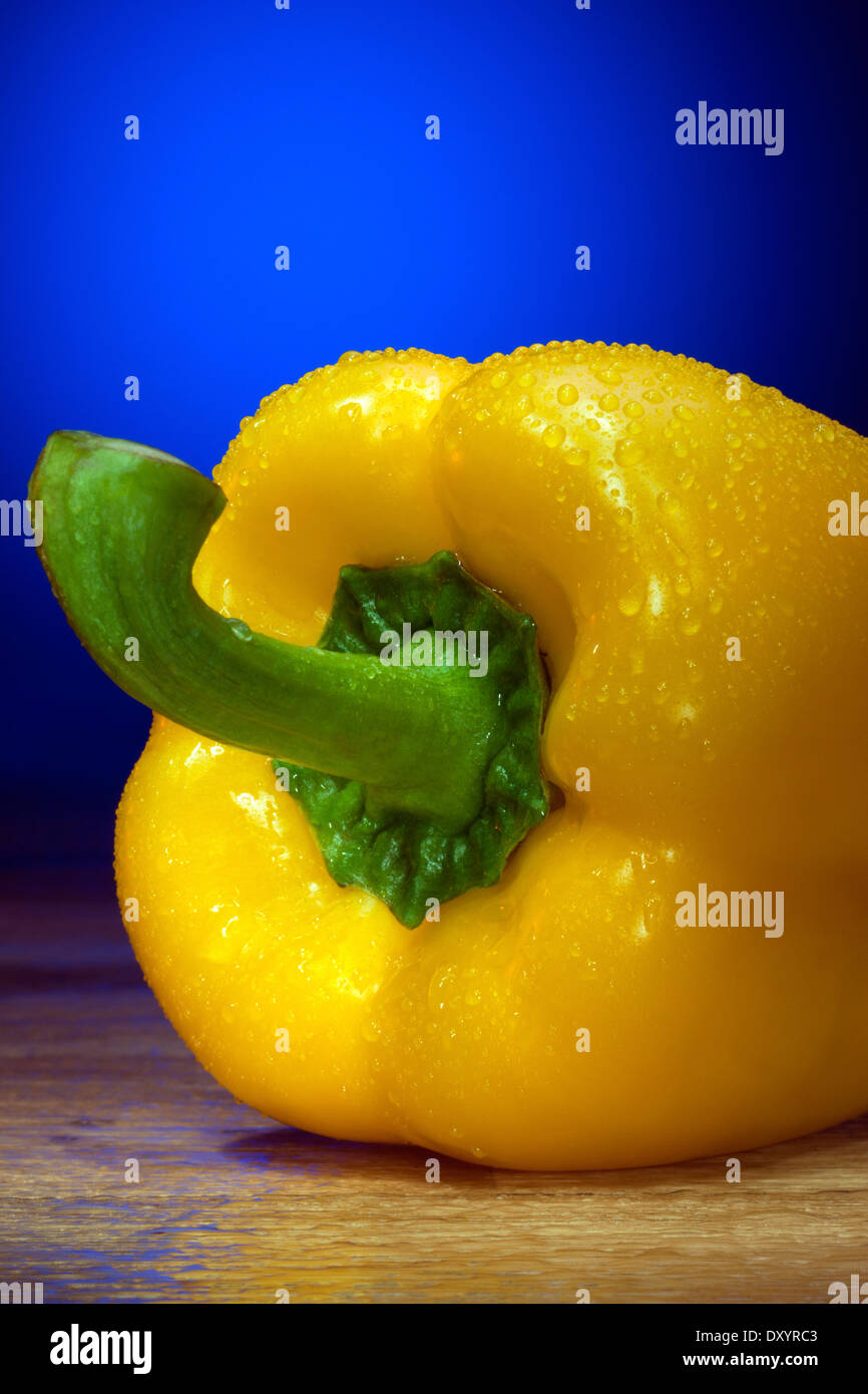 Yellow Bell Pepper - Capsicum Stock Photo