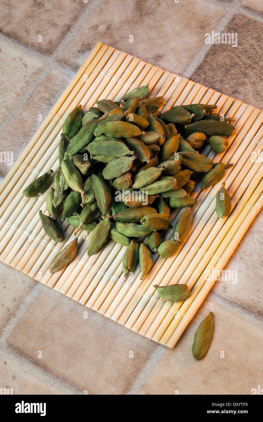 Cardamom are the aromatic seeds of a plant of the ginger family Stock Photo