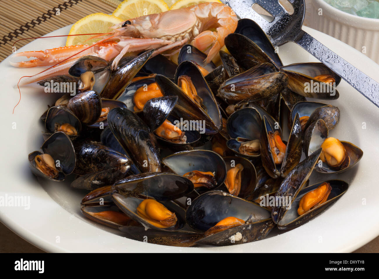 Mussels - Moules Marinieres Stock Photo