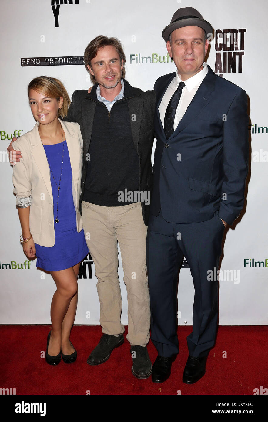 The Los Angeles premiere of 'Certainty' at Laemmle Music Hall - Arrivals Featuring: Vanessa Lengies,Sam Trammell,Mike O'Malley Where: Los Angeles California USA When: 27 Nov 2012 Stock Photo