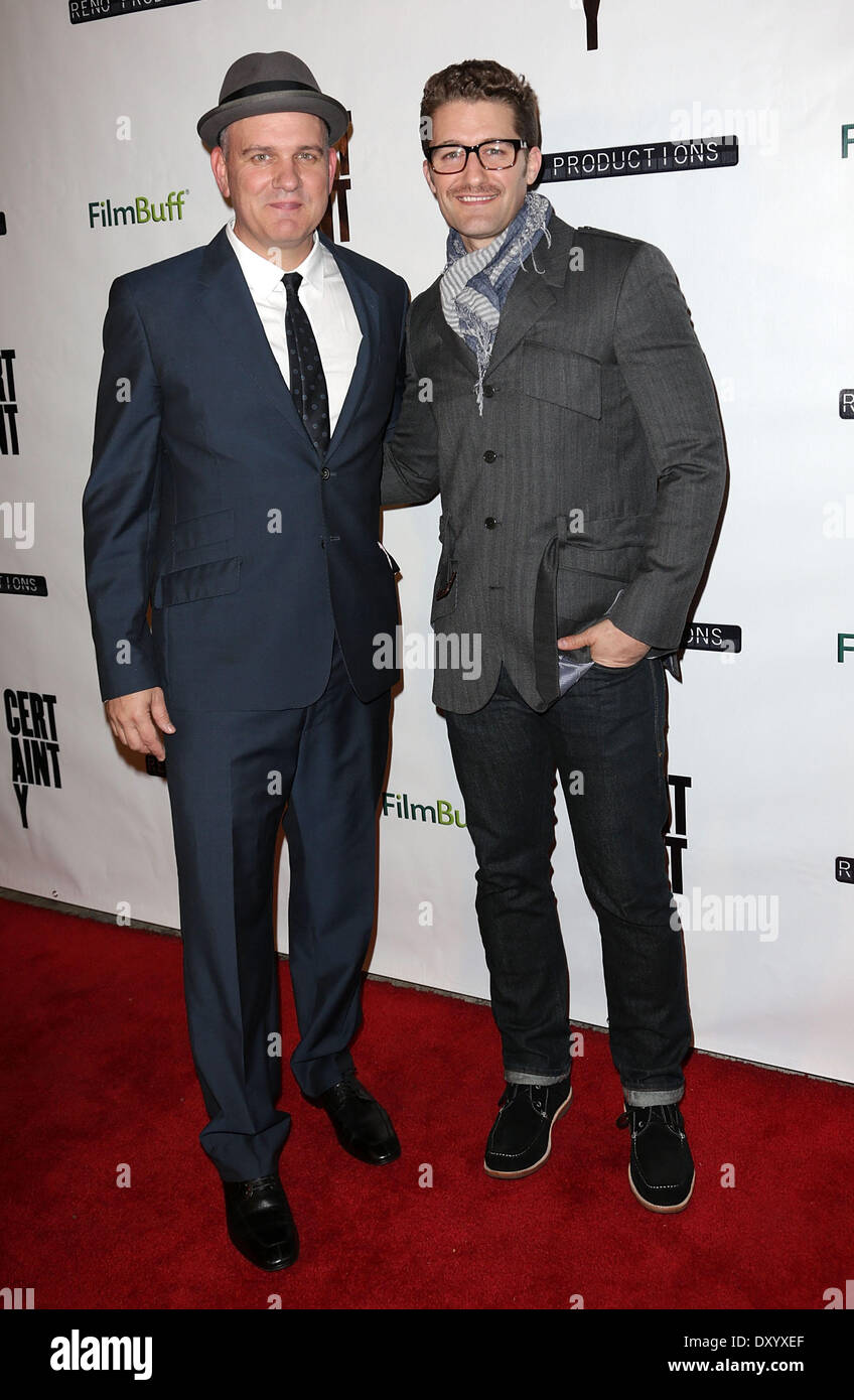 The Los Angeles premiere of 'Certainty' at Laemmle Music Hall - Arrivals Featuring: Mike O'Malley,Matthew Morrison Where: Los Angeles California USA When: 27 Nov 2012 Stock Photo