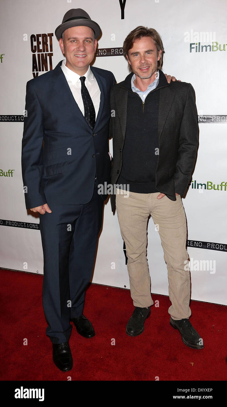 The Los Angeles premiere of 'Certainty' at Laemmle Music Hall - Arrivals Featuring: Mike O'Malley,Sam Trammell Where: Los Angeles California USA When: 27 Nov 2012 Stock Photo