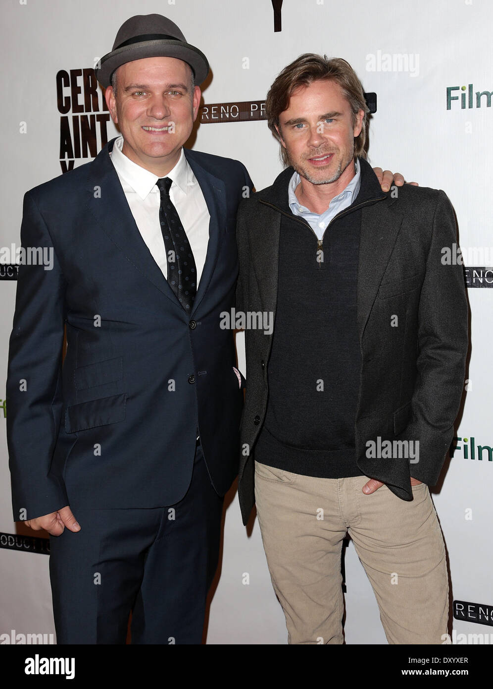 The Los Angeles premiere of 'Certainty' at Laemmle Music Hall - Arrivals Featuring: Mike O'Malley,Sam Trammell Where: Los Angeles California USA When: 27 Nov 2012 Stock Photo