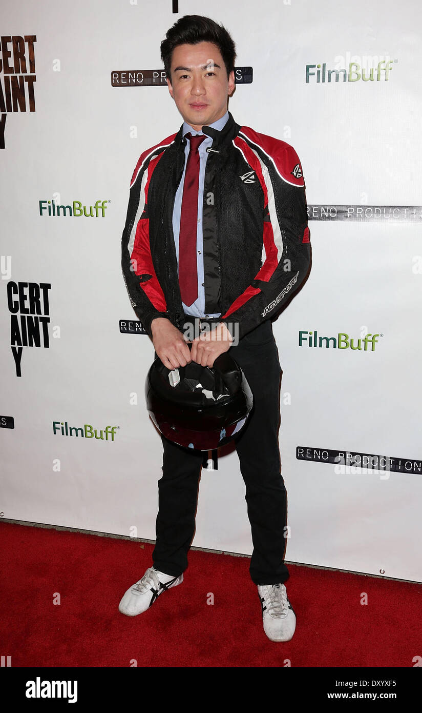 The Los Angeles premiere of 'Certainty' at Laemmle Music Hall - Arrivals Featuring: Johnny Wu Where: Los Angeles California USA When: 27 Nov 2012 Stock Photo