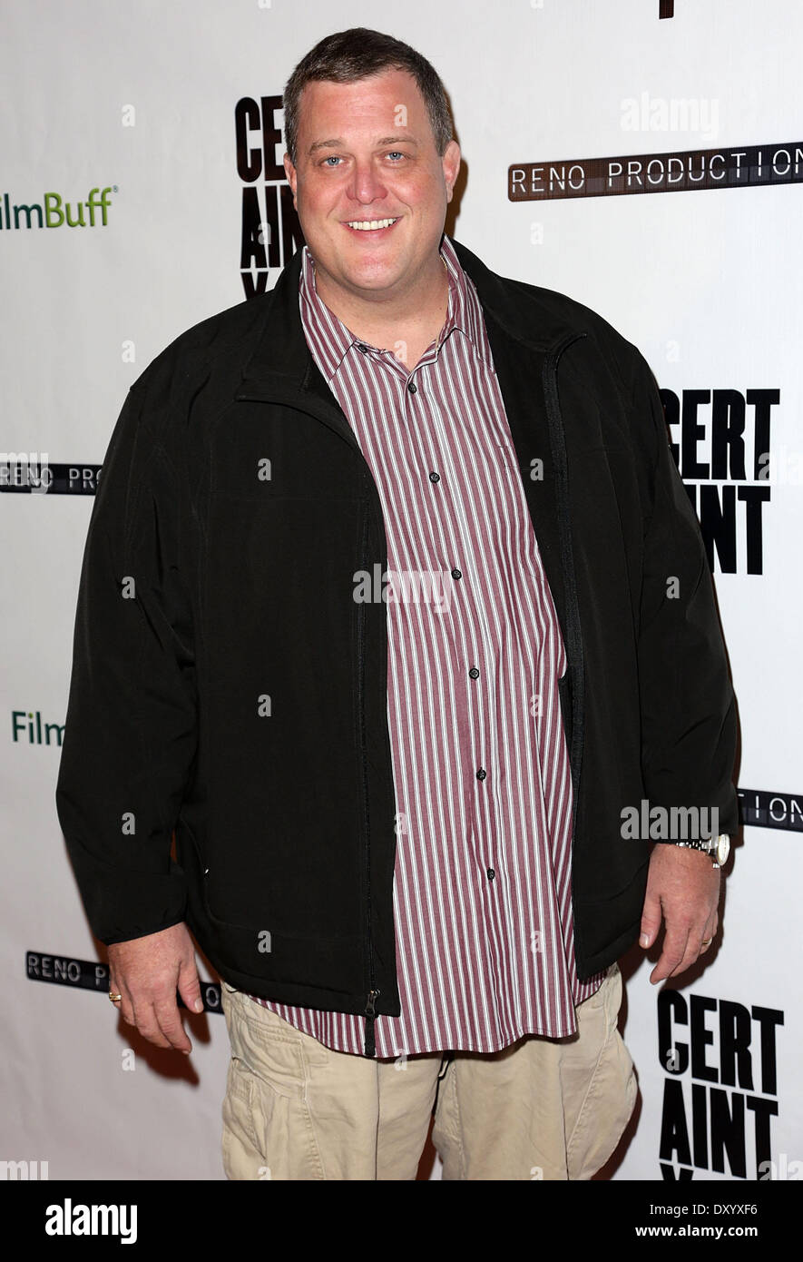 The Los Angeles premiere of 'Certainty' at Laemmle Music Hall - Arrivals Featuring: Billy Gardell Where: Los Angeles California USA When: 27 Nov 2012 Stock Photo