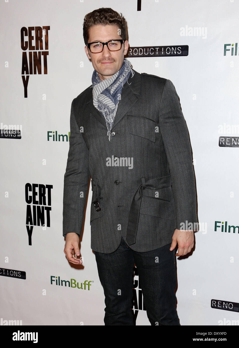 The Los Angeles premiere of 'Certainty' at Laemmle Music Hall - Arrivals Featuring: Matthew Morrison Where: Los Angeles California USA When: 27 Nov 2012 Stock Photo