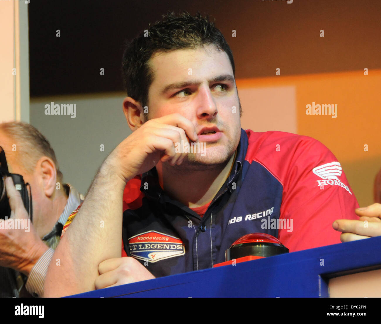 Motorcycle Live 2012 at the NEC Featuring: Michael Dunlop Where: Birmingham England When: 02 Dec 2012 Stock Photo