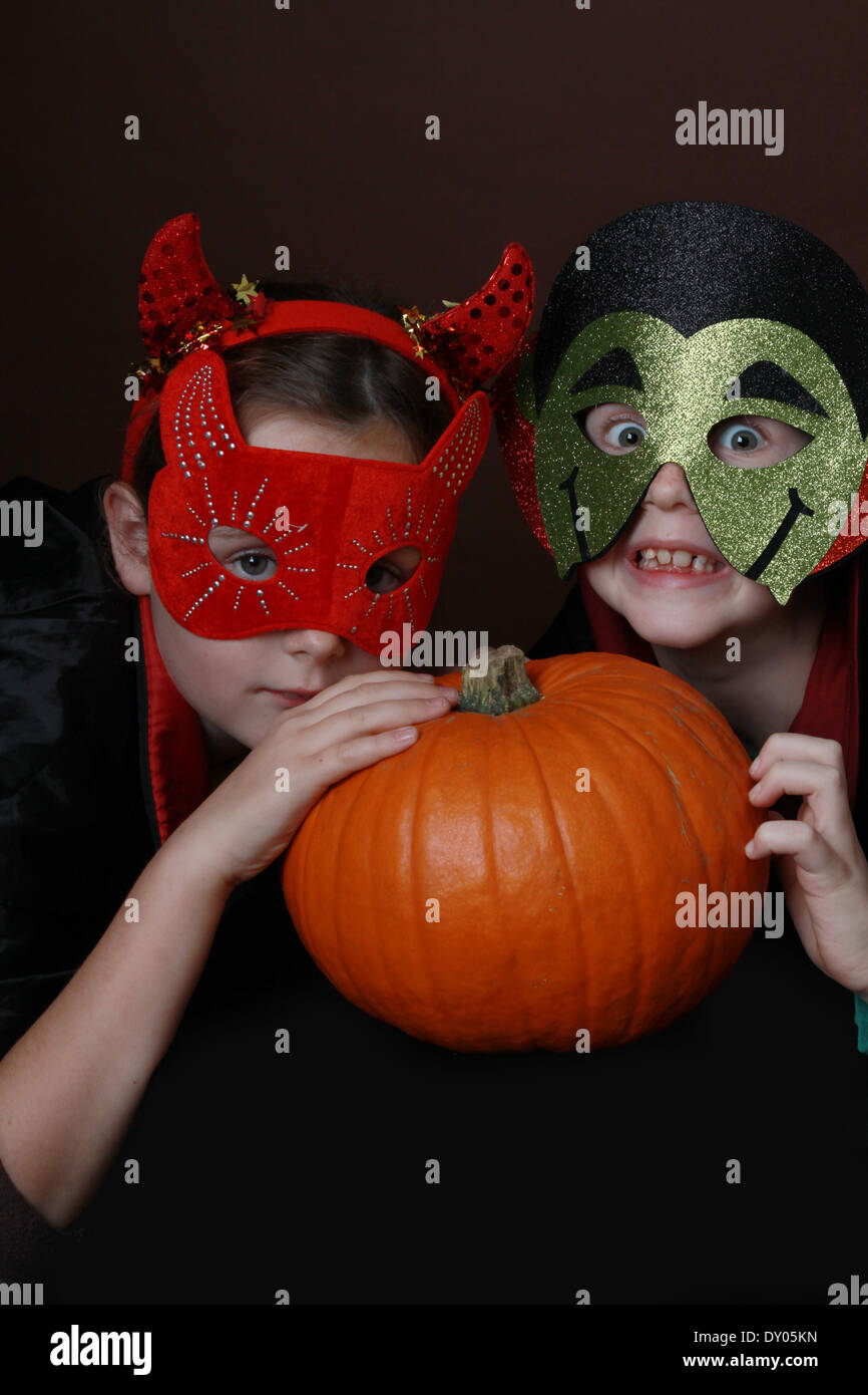 Child dressed up for Halloween Stock Photo
