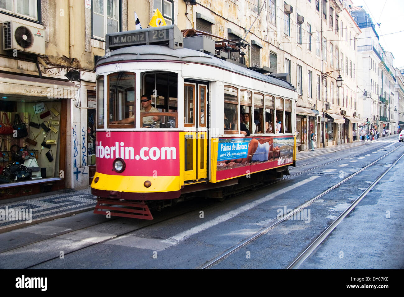 Street car number 28, Lisbon Stock Photo