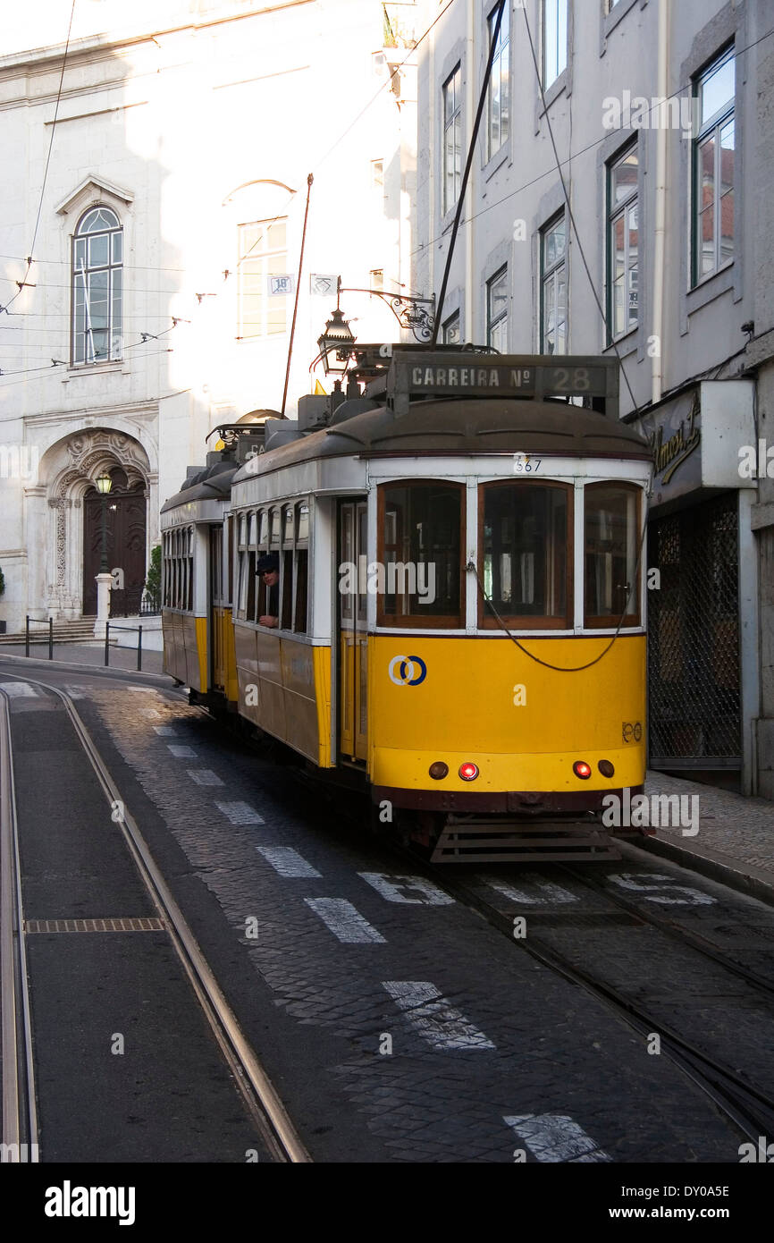 Turistical streetcar nº 28, Lisbon Stock Photo