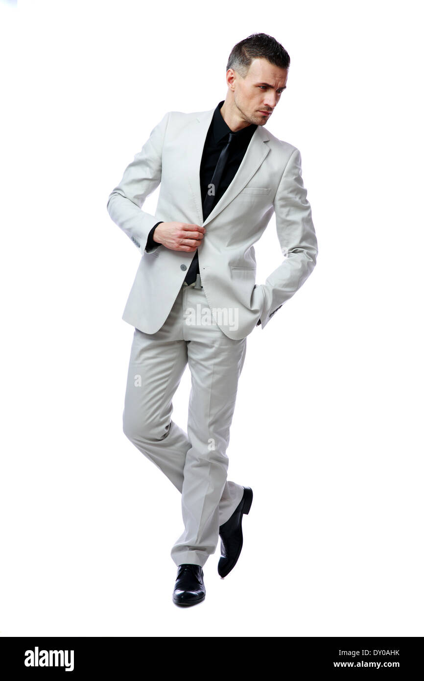 Studio shot of a handsome businessman isolated on a white background Stock Photo