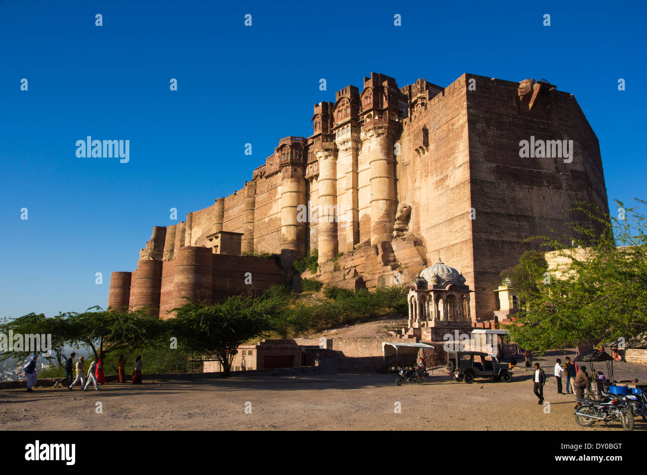 Mehrangarh Fort, in Jodhpur, Rajasthan, INDIA  Stock Photo