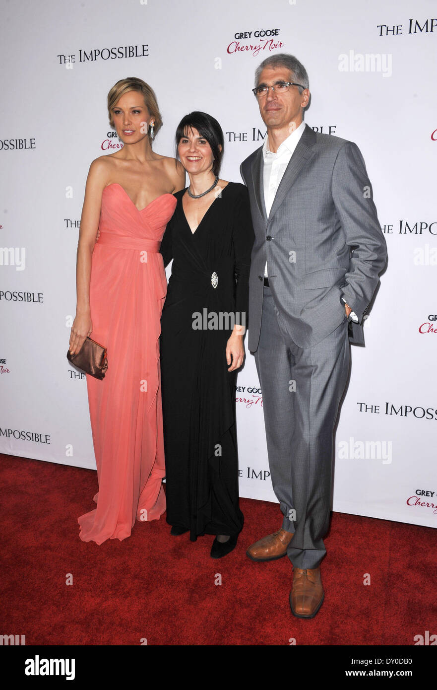 Los Angeles Premiere of 'The Impossible' presented by Grey Goose Vodka at ArcLight Cinemas Featuring: Petra Nemcova,Maria Belon,Enrique Alvares Where: Los Angeles California United States When: 10 Dec 2012.com Stock Photo