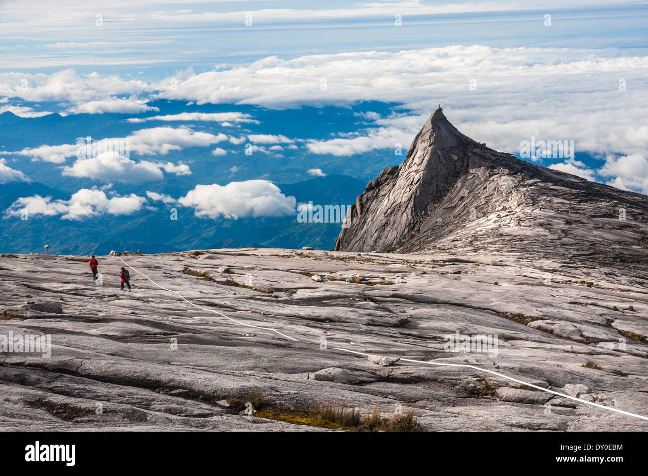 Mount Kinabalu is the highest mountain on the island of Borneo(4,095m). Stock Photo