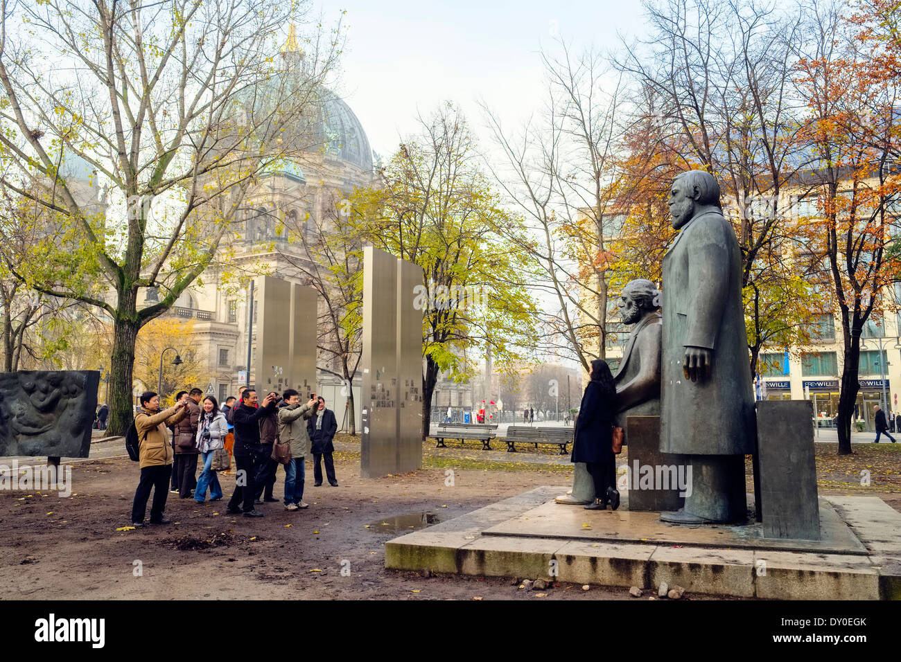 Marx-Engels-Monument, Berlin, Germany Stock Photo