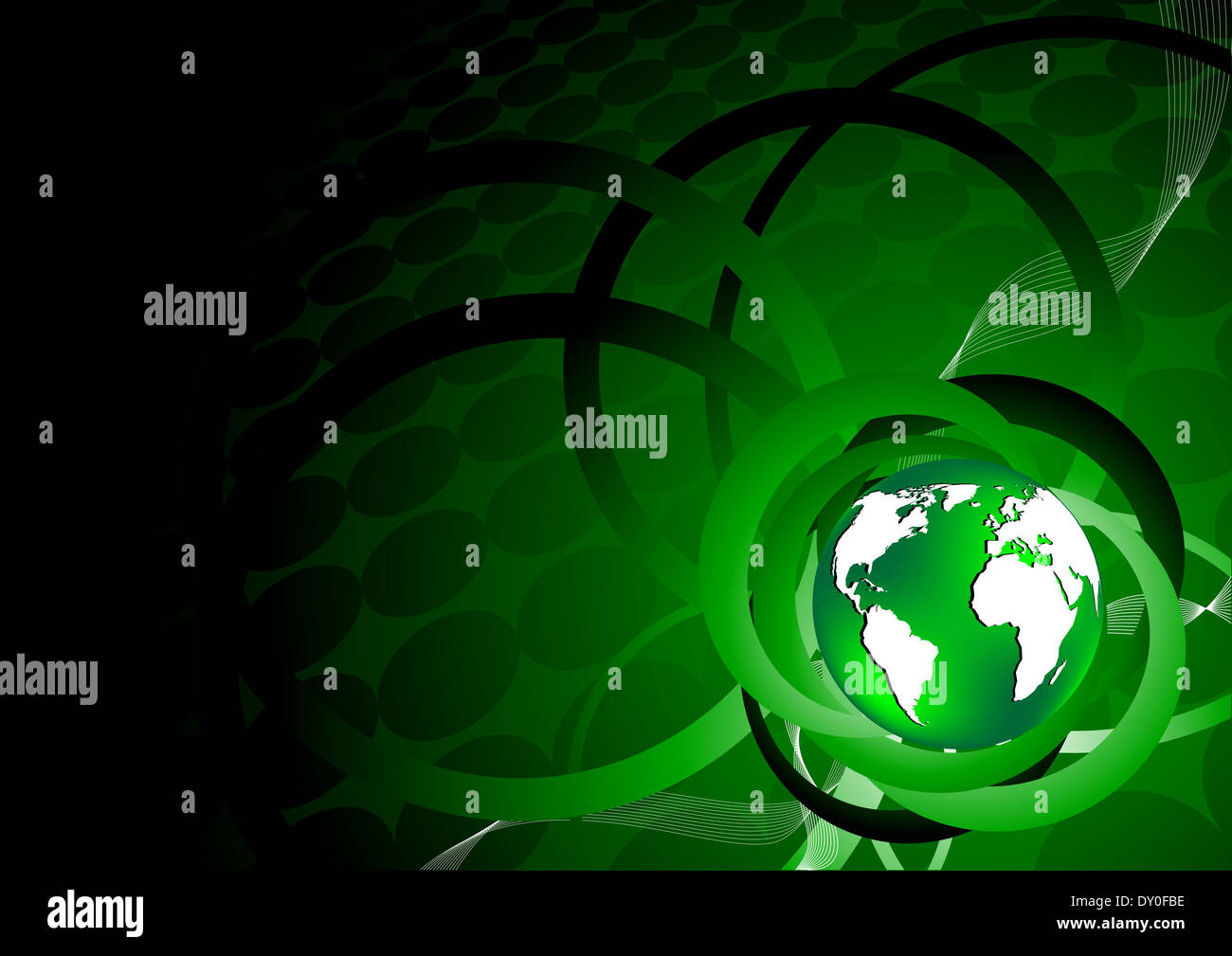 Vector green background with earth; clipart Stock Photo Alamy