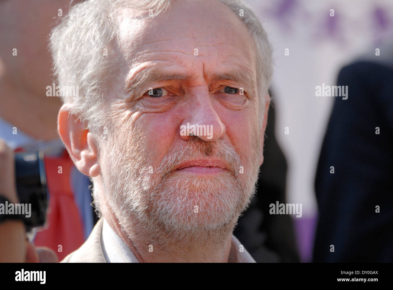 Jeremy Corbyn MP (Labour member for Islington North) at a protest Stock Photo
