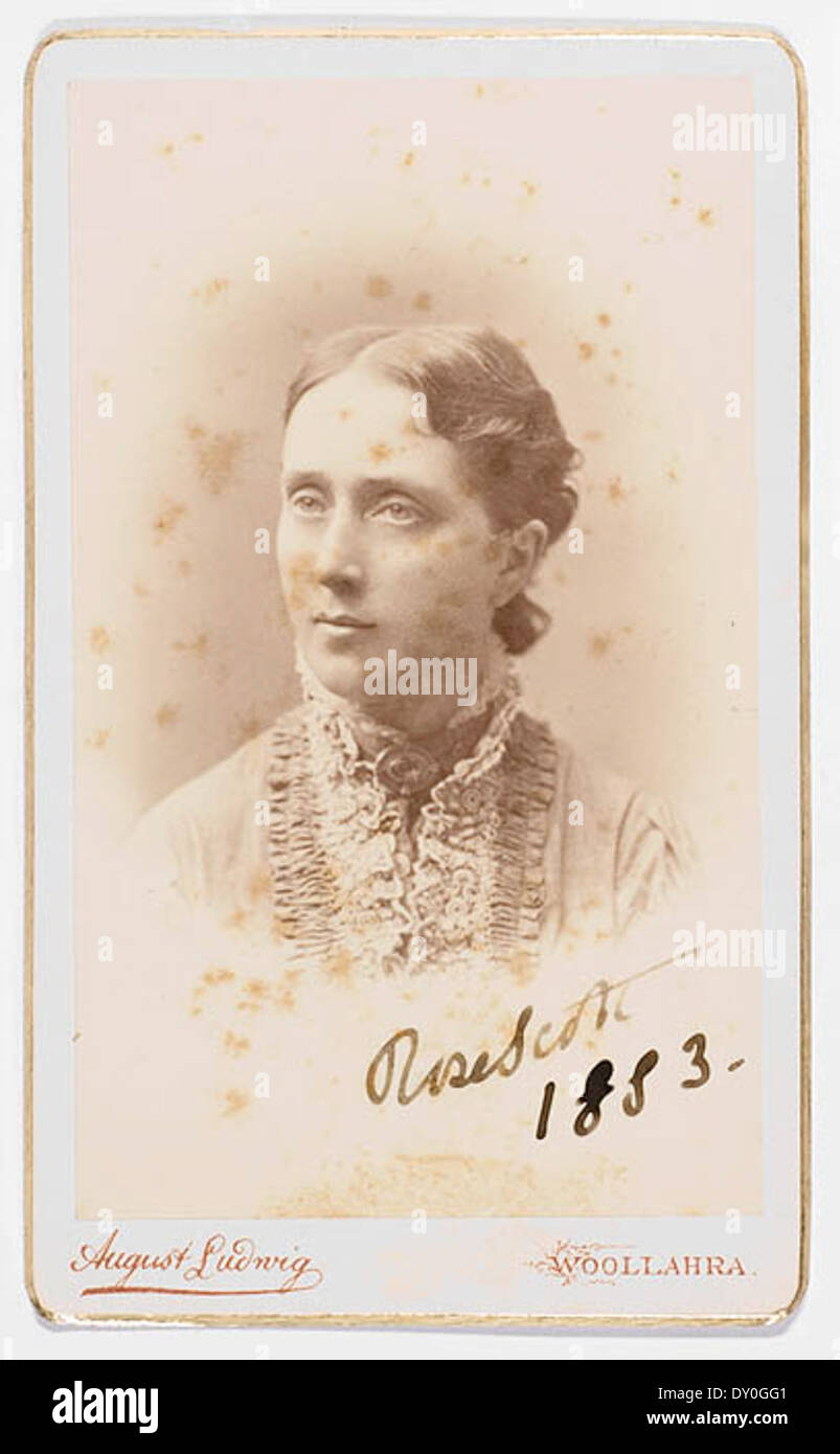 Rose Scott, 1883 / by August Ludwig Stock Photo