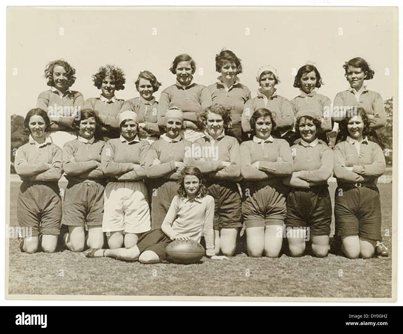 Girls Rugby Union team, c. 1930s / by Sam Hood Stock Photo